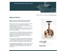 Tablet Screenshot of marine-valves.com